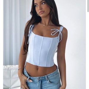 White Fox Bustier Corset top